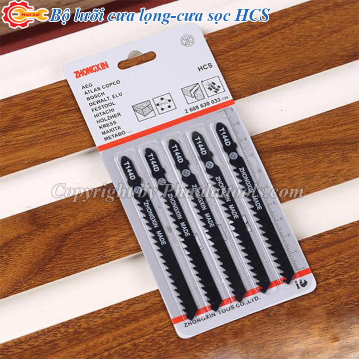 Bộ 5 lưỡi cưa lọng-cưa sọc