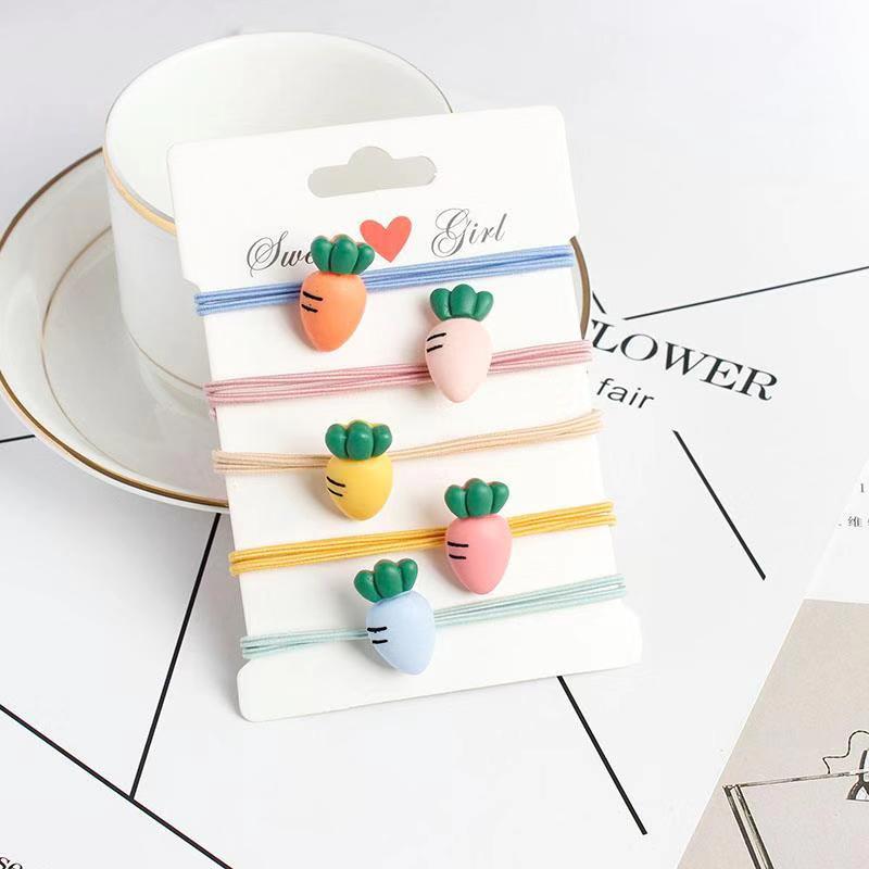 Set 5 Chun buộc tóc củ cà rốt nhiều màu deal