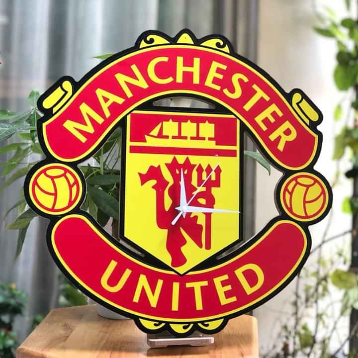 Đồng Hồ Gỗ Trang Trí Treo Tường Logo Manchester United-MU | Lazada.vn