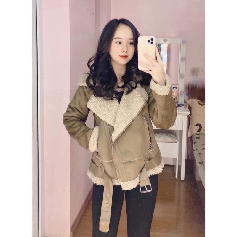 Áo khoác da lộn Zara