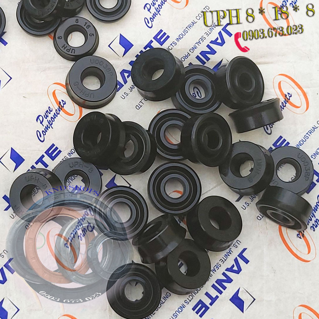 [10cái] Phớt thủy lực cho ty và piston USH/UPH 8*16*5 | UPH 8*18*5