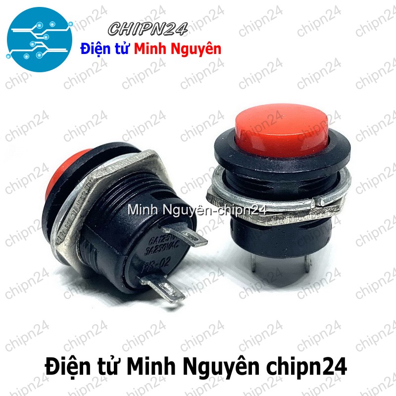 [2 cái] (F78) Nút Nhấn Nhả R13-507 Đỏ (Nút Nhấn Nhả Phi 16MM Đỏ) (Tự nhả, đề reset) - HH001545
