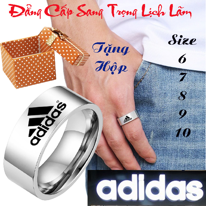 NHẪN INOX Khắc kí hiệu BẢNG TO 8MM N655 - siêu đẹp, không đen chuẩn thời trang - tặng hộp đựng xinh xắn