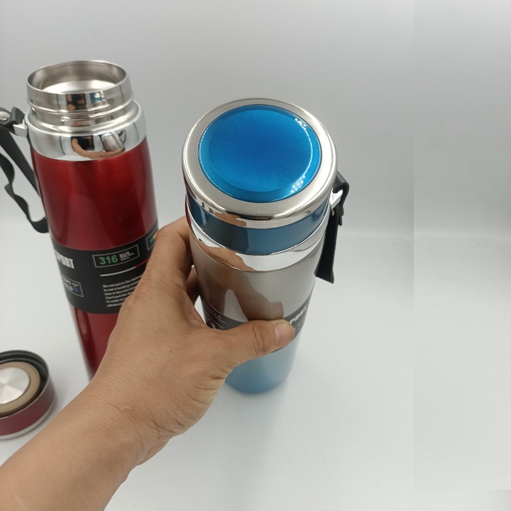 Bình giữ nhiệt inox1000ml cao cấp có dây xách