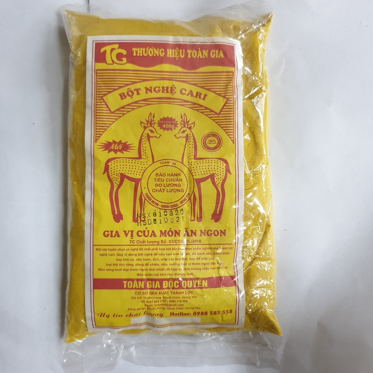 Bột nghệ cari gói 400gr
