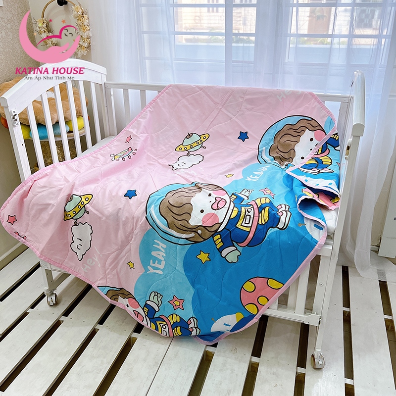 Bedclothes children (type I) cotton đũi soft cool 1mx1m5/blanket summer thin for walk learning baby air conditioning sleepwear