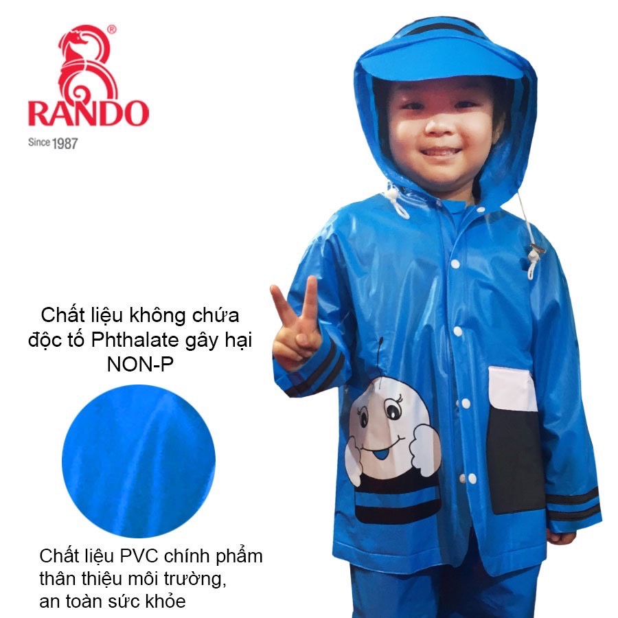 Áo mưa bộ trẻ em cao cấp Rando