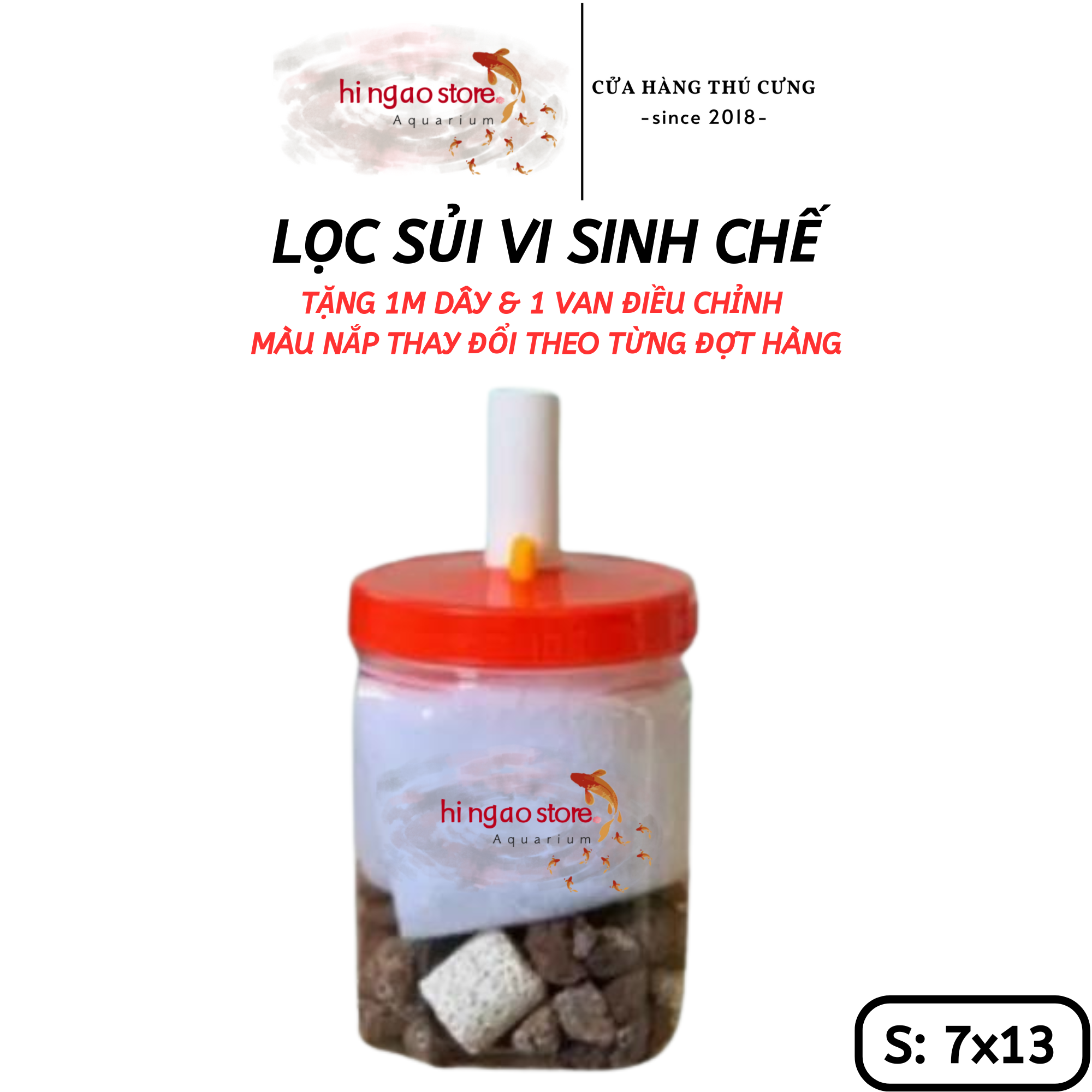 (Tặng 1m dây, 1 van tăng giảm) Lọc vi sinh, bio chế - Phụ kiện cá cảnh  Hingaostore.