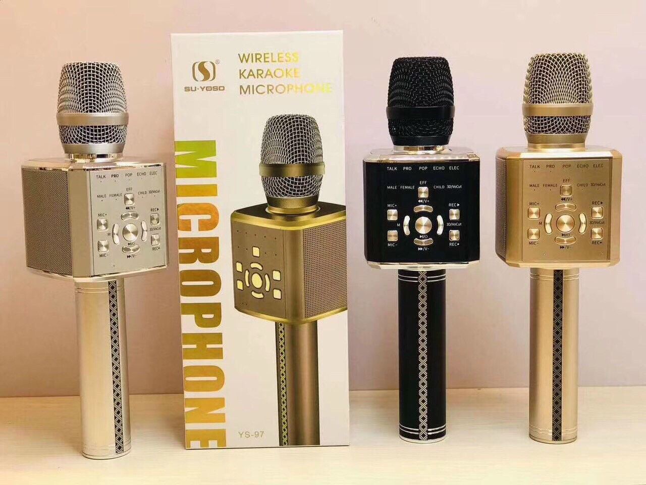 Bản Mới Nhất 2020 ] Micro YS-97 Mic Karaoke Bluetooth Tích Hợp Live Stream  Sound Card 3 In 1 Cao Cấp Karaoke Xe Hơi Gia Đình Mic Hát Cầm Tay Tiện