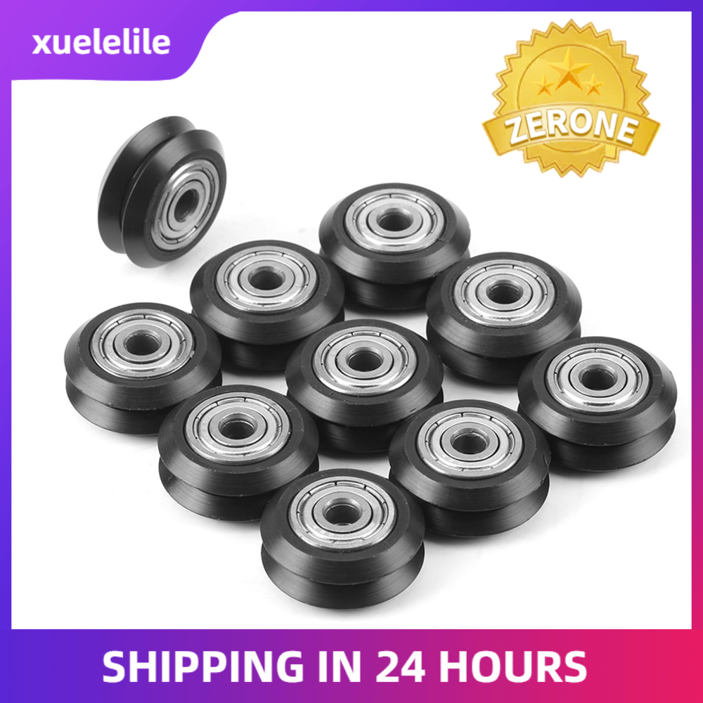 10pcs 3D Printer POM Plastic Pulley Passive Round Wheel 3D Printer Parts With Bearing Pulley
