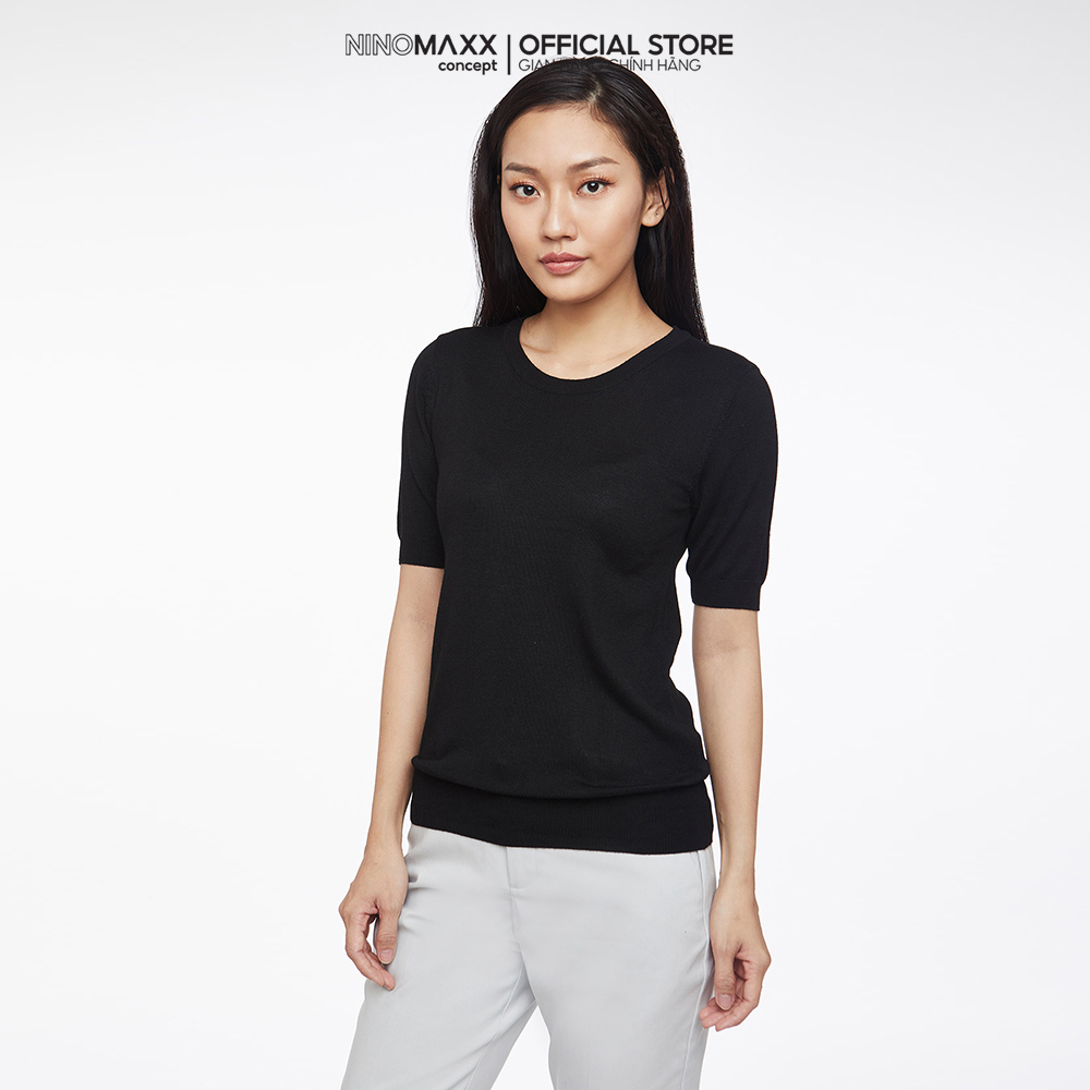 N&m basic women's short sleeve sweater 1905013