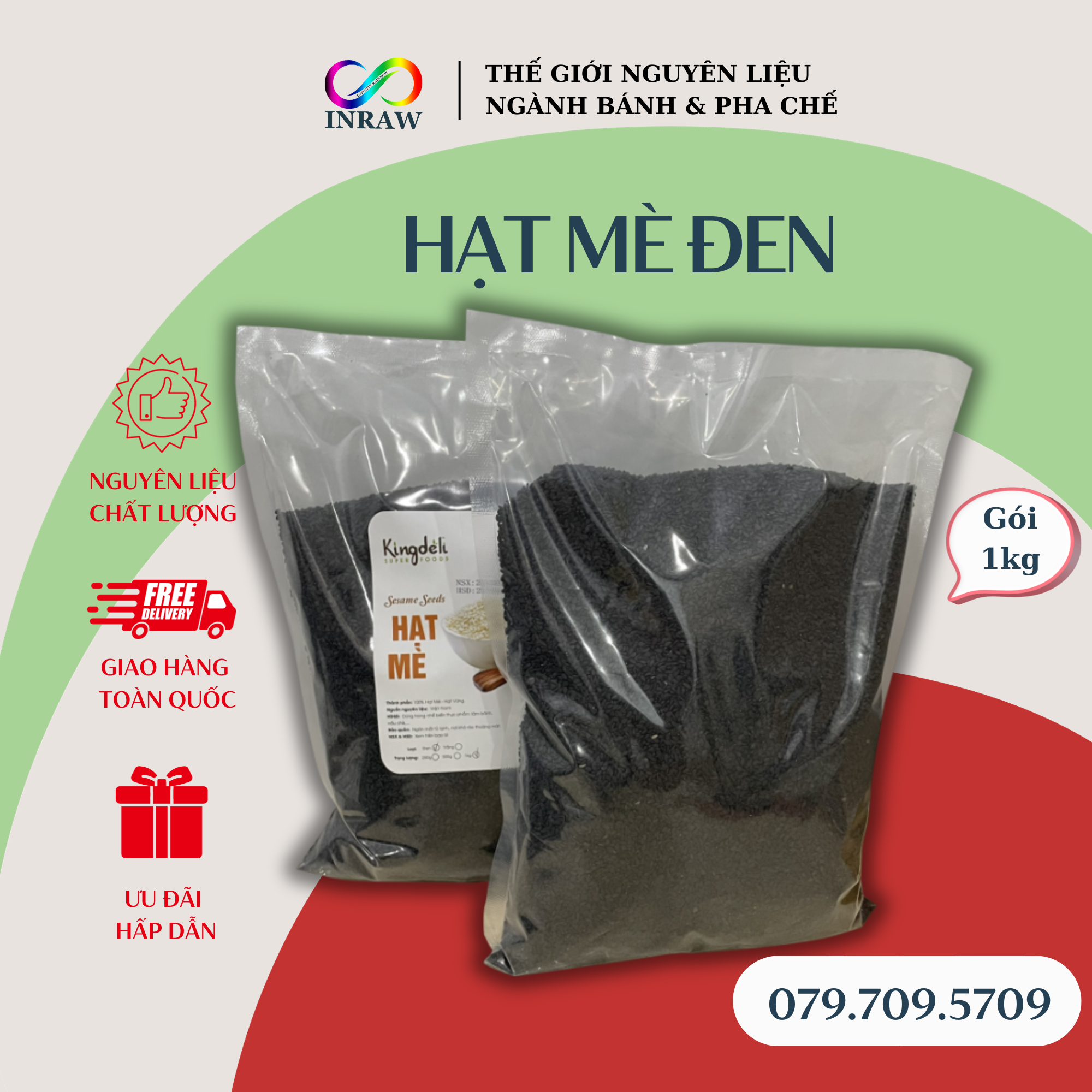 Hạt Mè Đen Nguyên Chất (Túi 500gr)