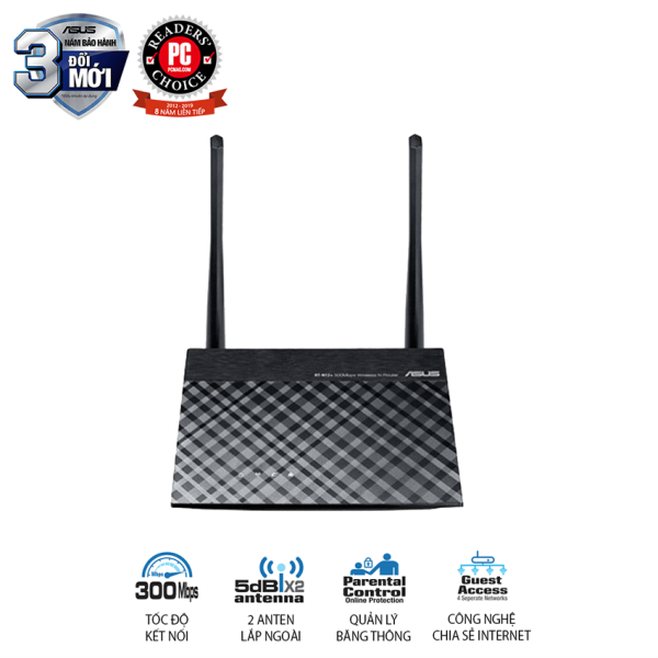 Bảng giá Router wifi ASUS RT-N12+ Wireless N300Mbps Phong Vũ