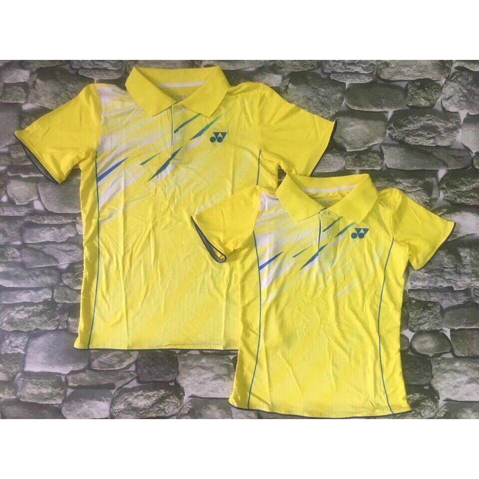 ✔۩ ÁO CẦU LÔNG YONEX - VÀNG CAO CẤP POLYESTE