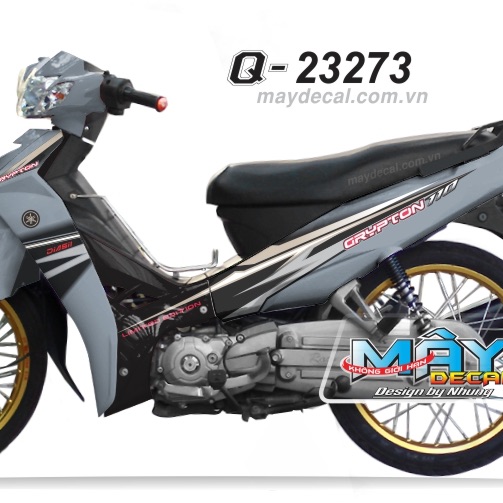 Tem rời Sirius CRYPTON dán xe xám xi măng