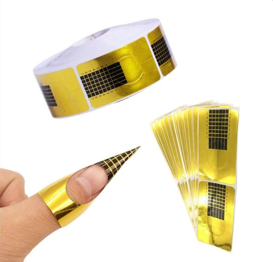 [HCM]Cuộn 100 miếng Form Giấy Đắp Bột Đắp Gel Nối Móng
