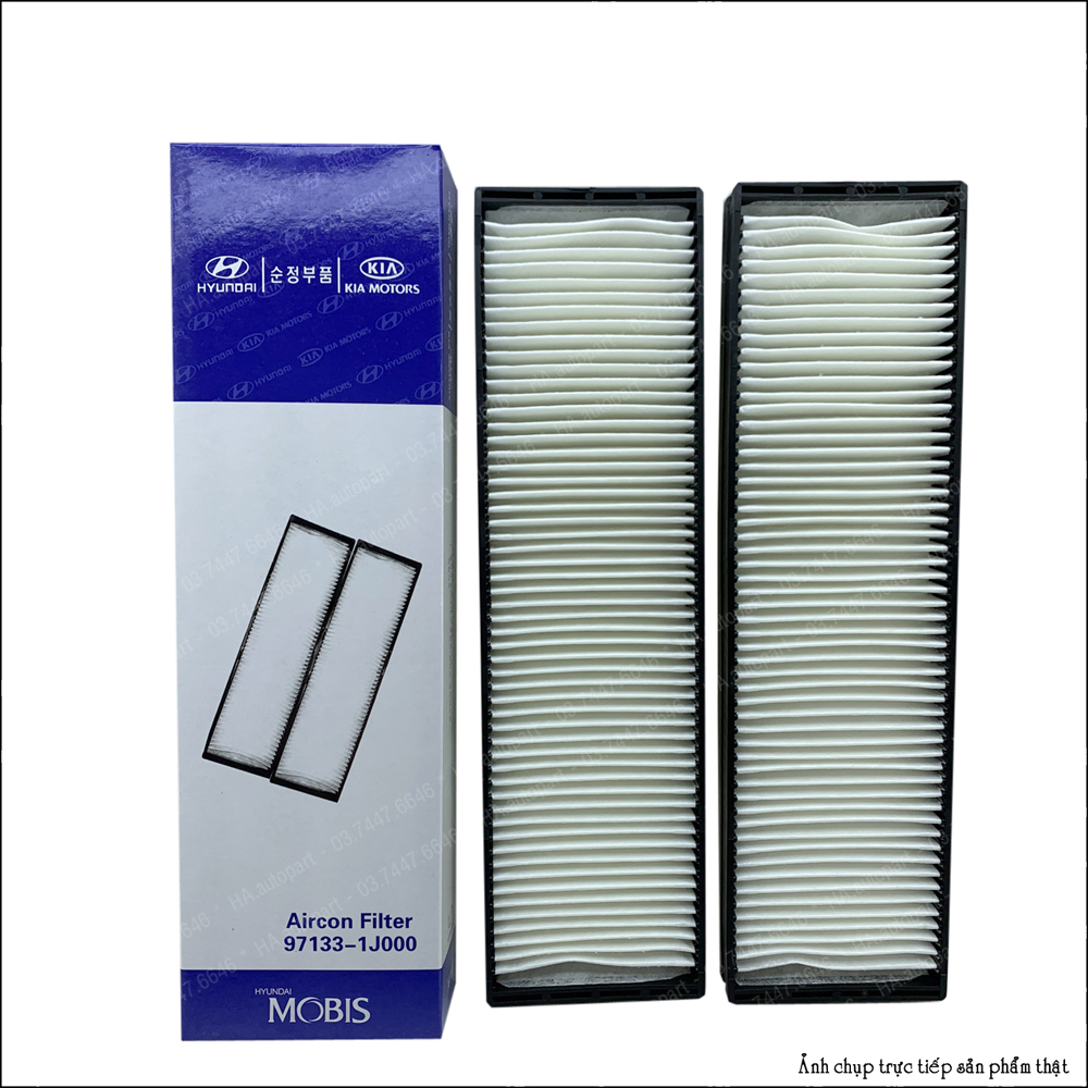 Lọc gió điều hòa i20 đời 2008-2014. - bộ gồm 2 mảnh lọc.
