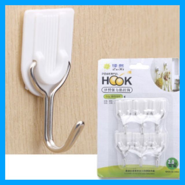 Vĩ 6 móc treo đồ dán tường tiện dụng