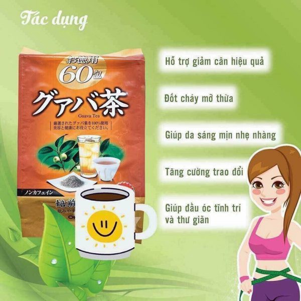 Trà ổi giảm cân Orihiro Guava Tea Nhật Bản 60 gói | Lazada.vn