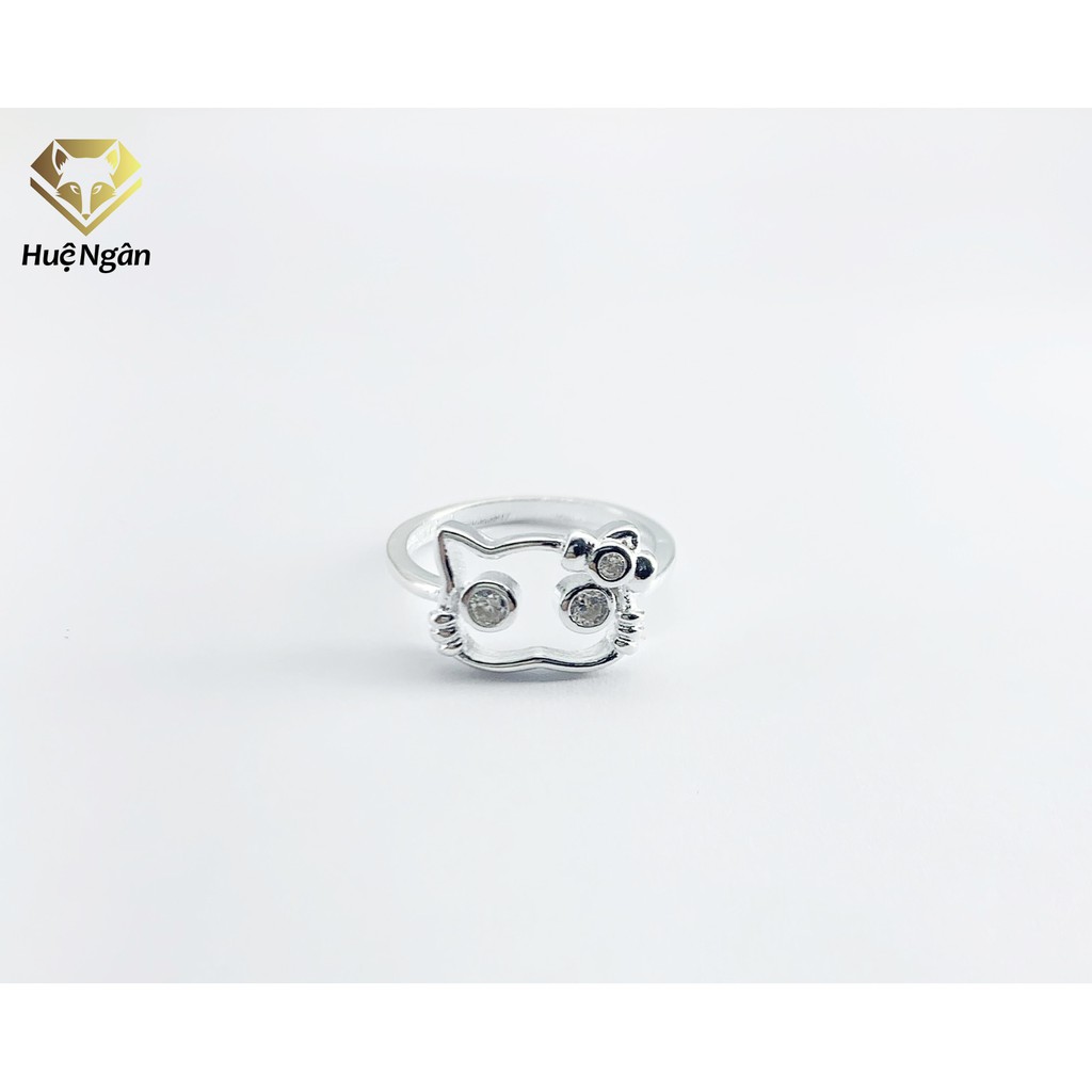 Nhẫn bạc ý 925 huệ ngân - mèo kitty ryr140072
