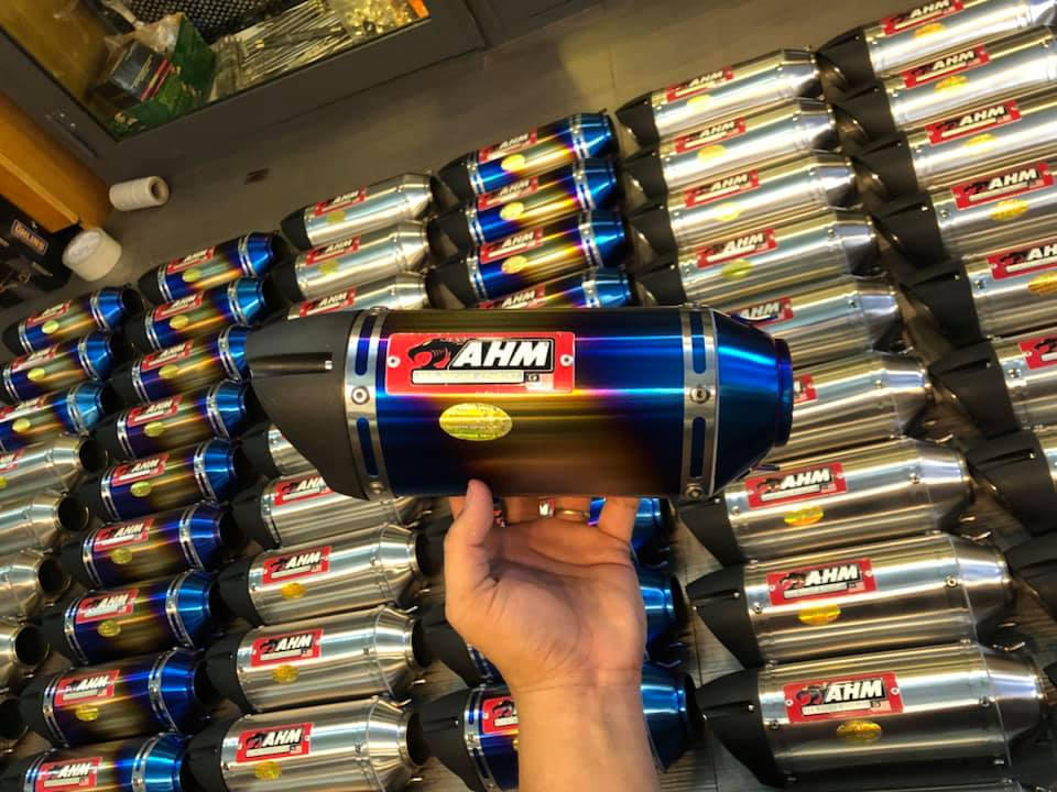 Sét Pô AHM M3 Titan - Inox " luôn cổ pas " kèm tiêu tiện CNC