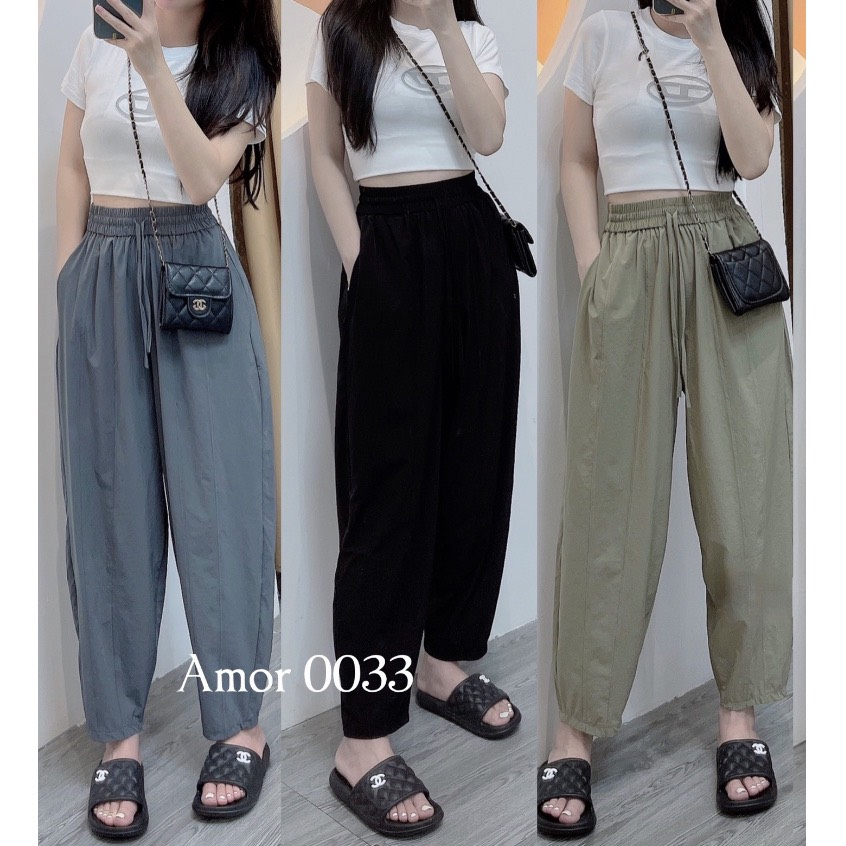 Quần Baggy Nữ chất liệu gió Mã mới Siêu Hit Hot