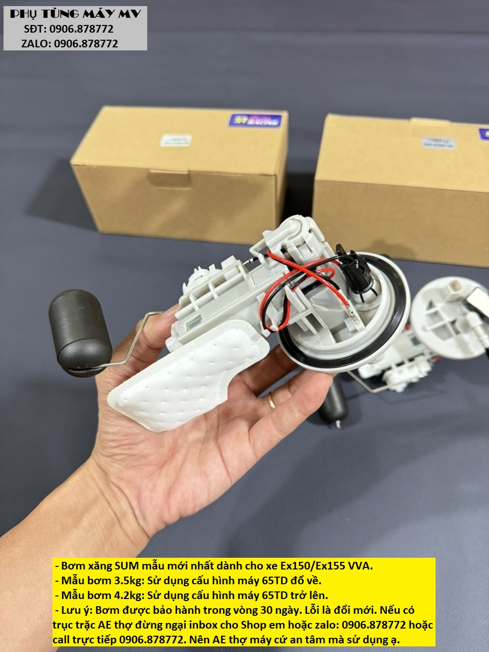 Bơm xăng SUM Racing 3.5bar/4.2bar dành cho xe Ex150/Ex155