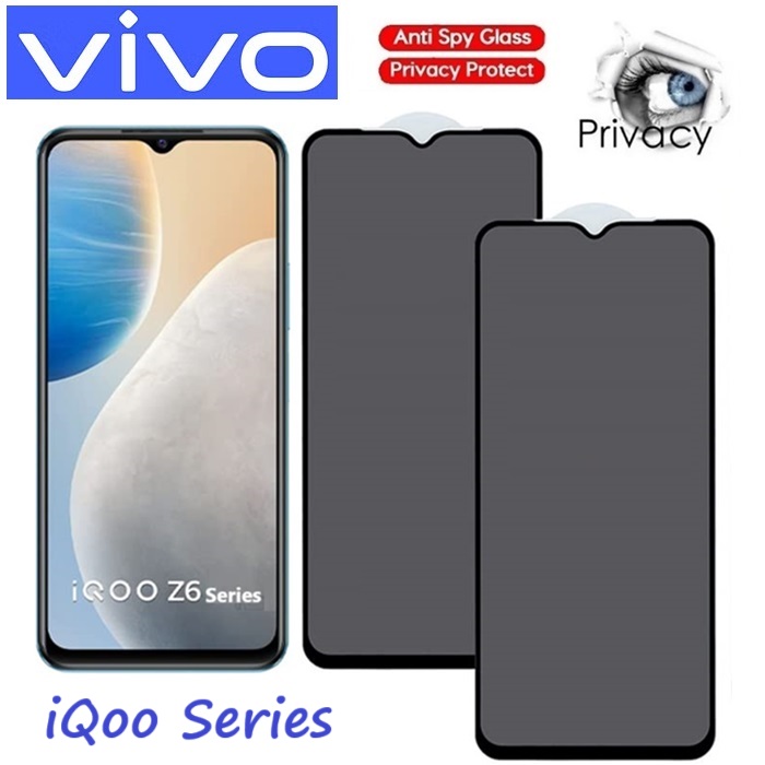 Cường lực chống nhìn trộm Vivo iQoo Z6 / Z6x / Z6 Lite / Z6 Pro (Full màn Full keo)