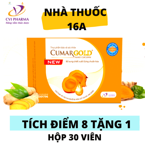 CUMARGOLD NEW - TÍCH ĐIỂM - HỖ TRỢ VIÊM LOÉT DẠ DÀY TÁ TRÀNG HỘP 30 VIÊN