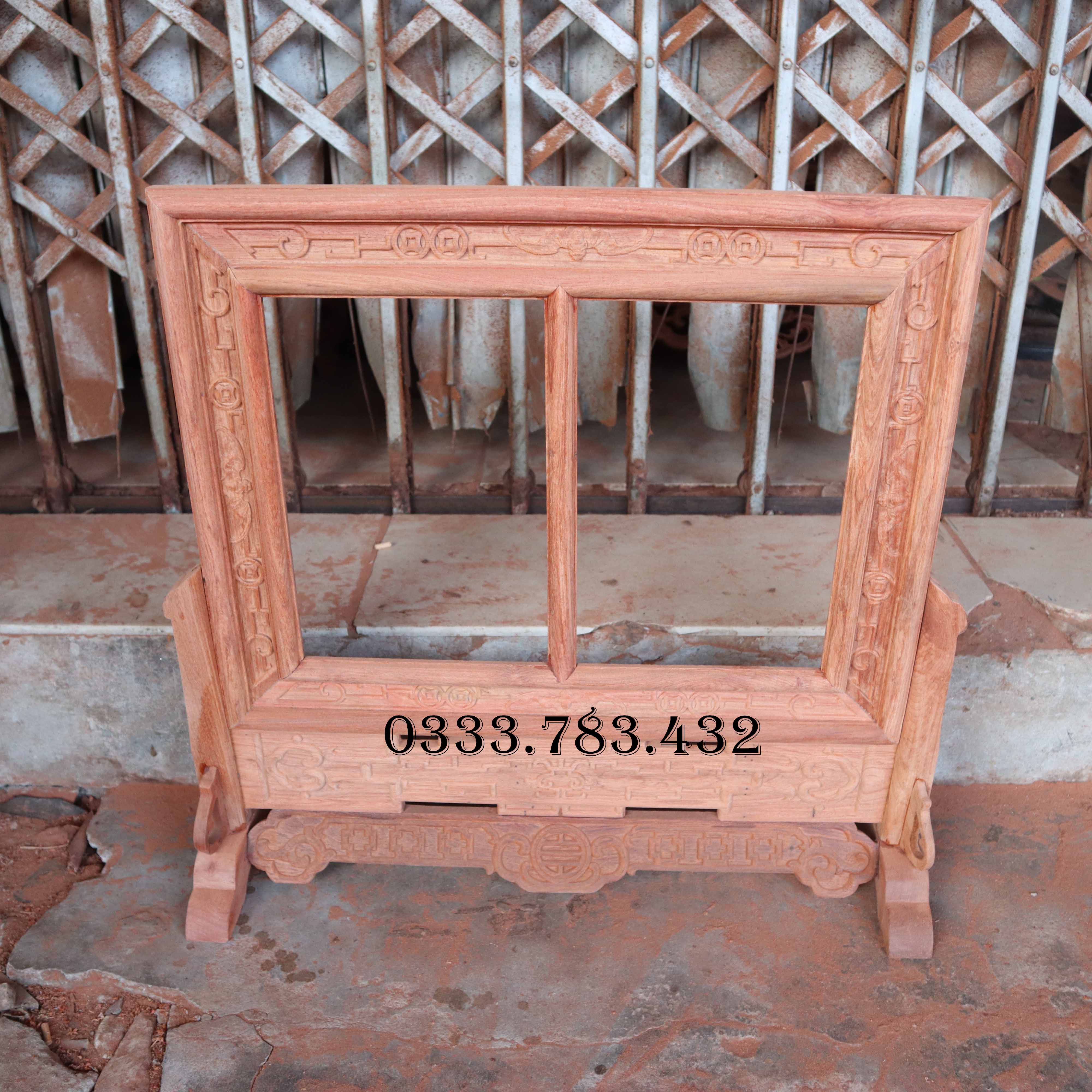 KHUNG ẢNH ĐÔI KÉP DƠI-KHUNG ẢNH THỜ ĐÔI (GỖ HƯƠNG CAO CẤP)