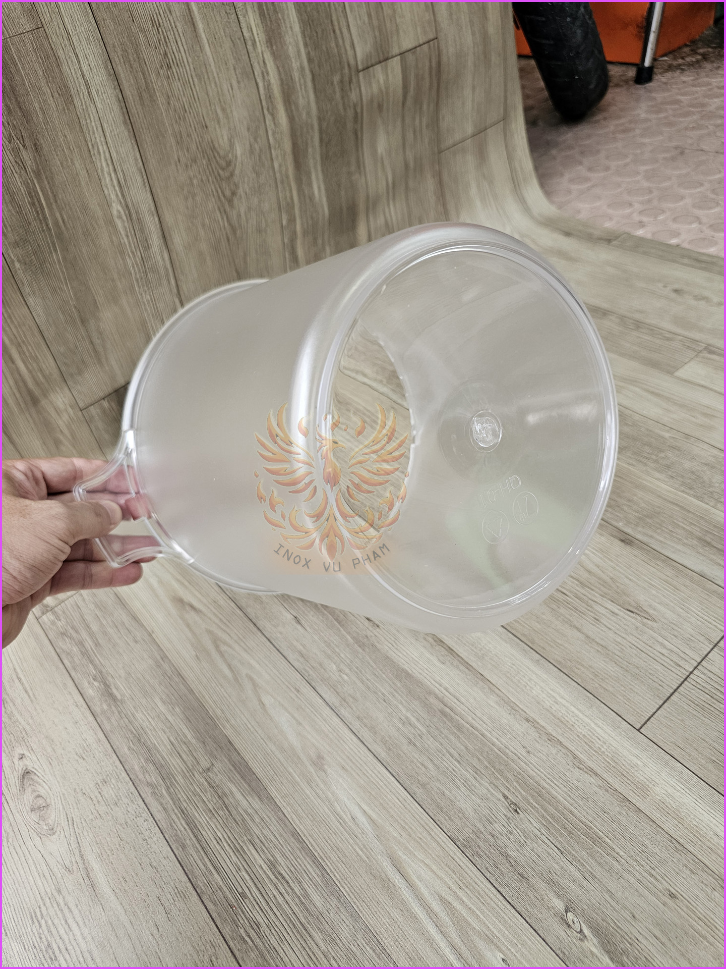 XÔ NHỰA MICA ƯỚP BIA,RƯỢU VANG,ĐỰNG ĐÁ (HÌNH TRÒN) (Ảnh thật shop tự chụp)