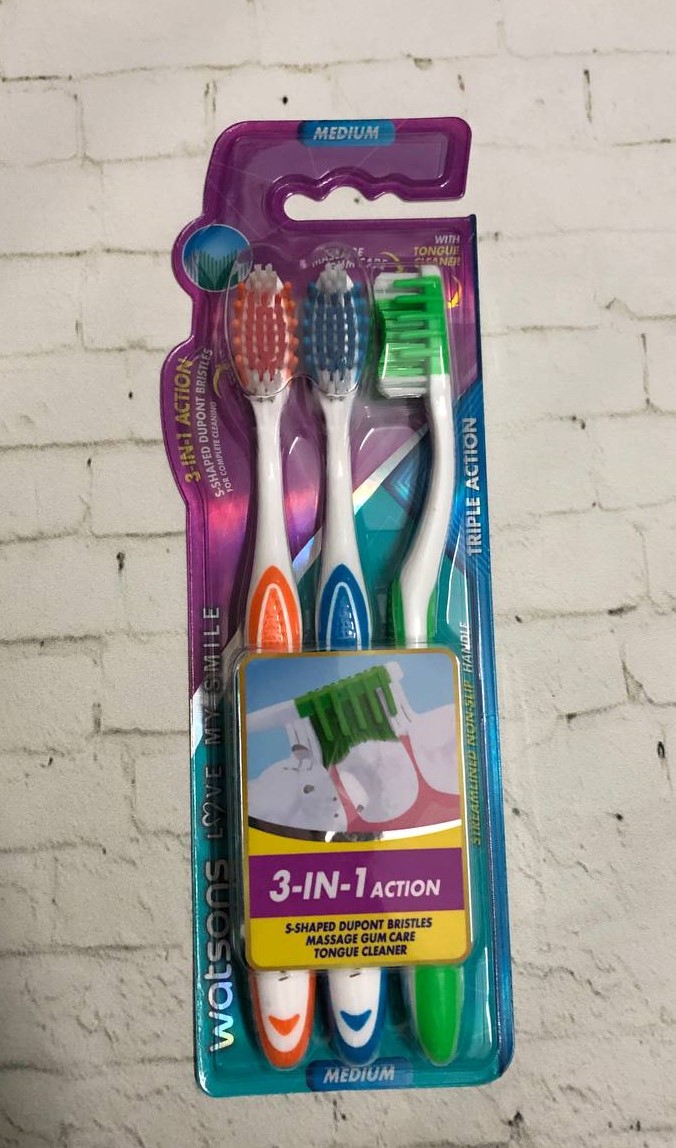 Bộ 3 bàn chải đánh răng Watsons