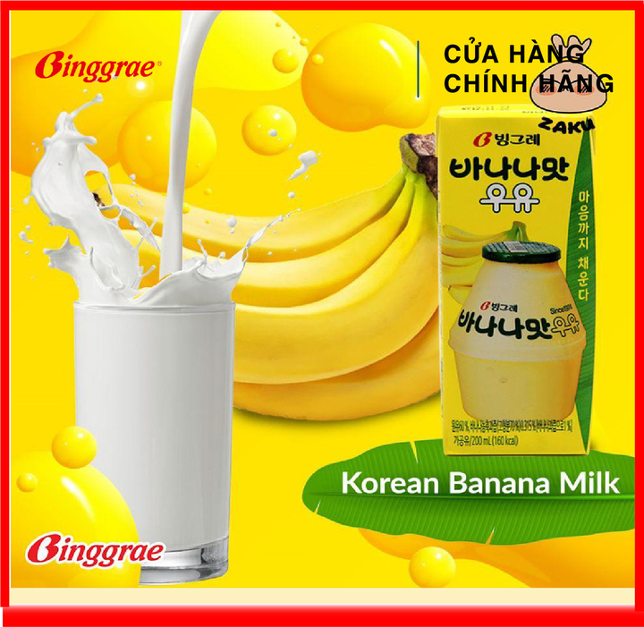 [HÀNG CÔNG TY NHẬP KHẨU] Sữa Chuối Banana Milk Binggrae 1 hộp