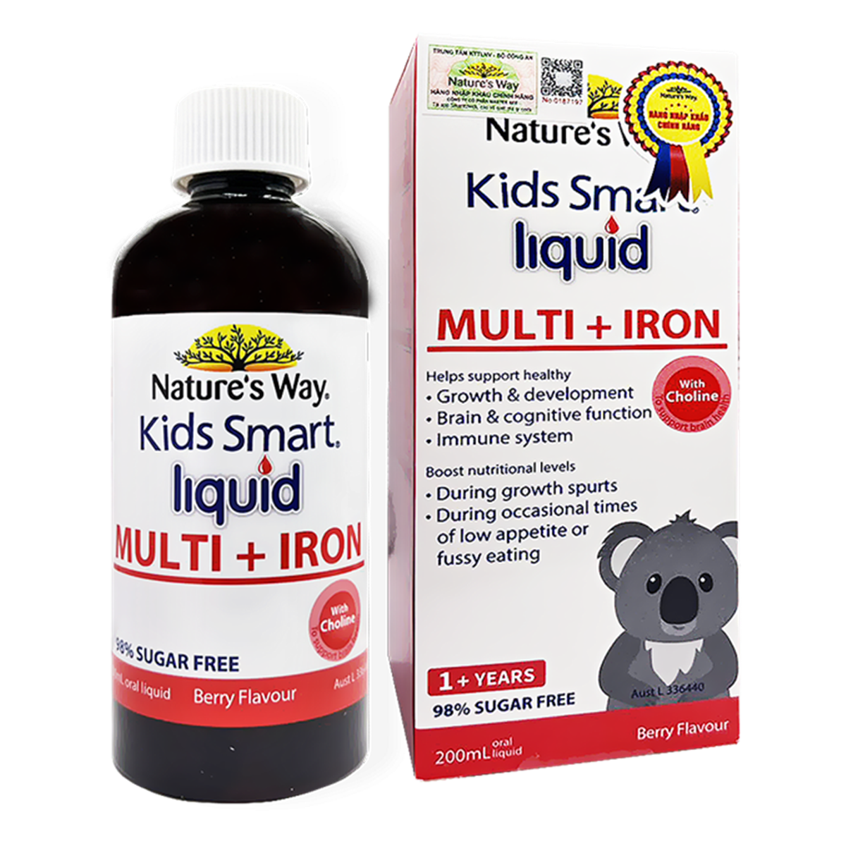 Kids Smart Multi + Iron liquid 200ml của Nature's way