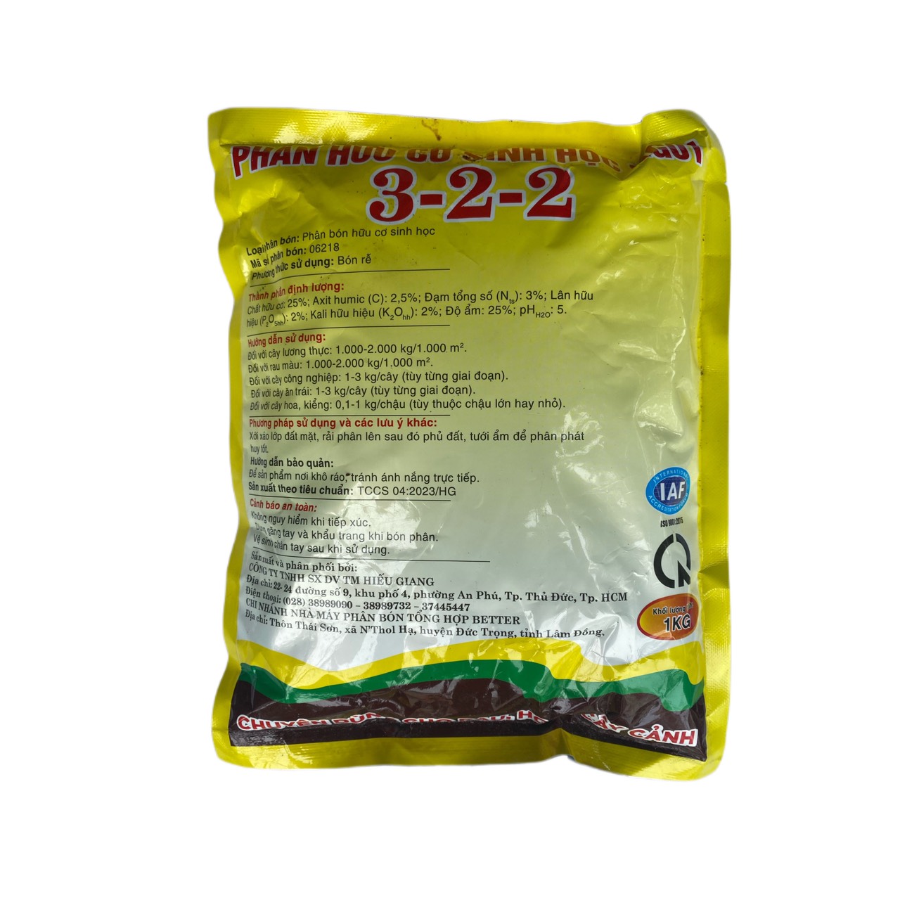 3 gói phân hữu cơ sinh học