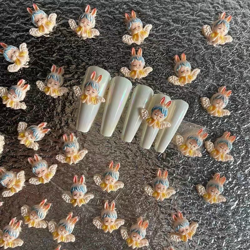 Set Charm Nơ Nhựa Đính Móng Siêu Xinh