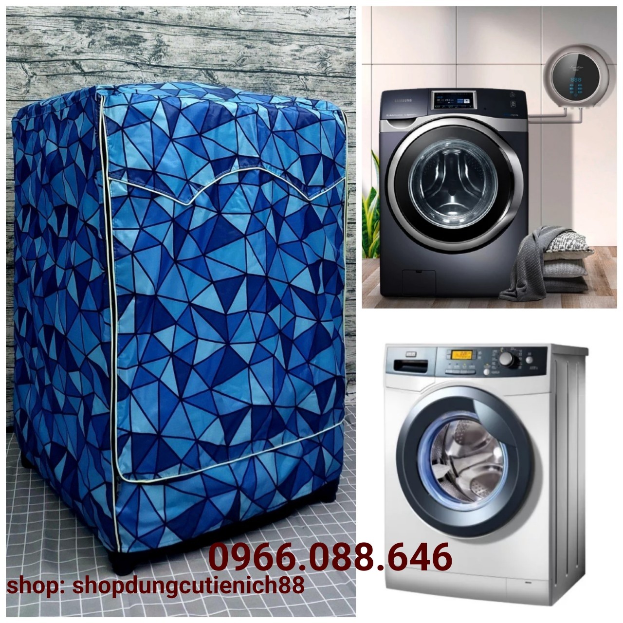 [HCM]Loại dày - Áo trùm máy giặt cửa trước - cửa ngang loại dày tốt bằng vải dù siêu biền Chống Mưa Nắng Nóng