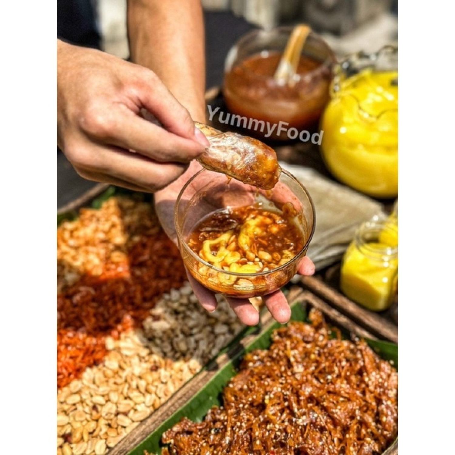 Bánh Tráng Cuốn Mực Xé Rim Mắm Me (Set 430-450gr)