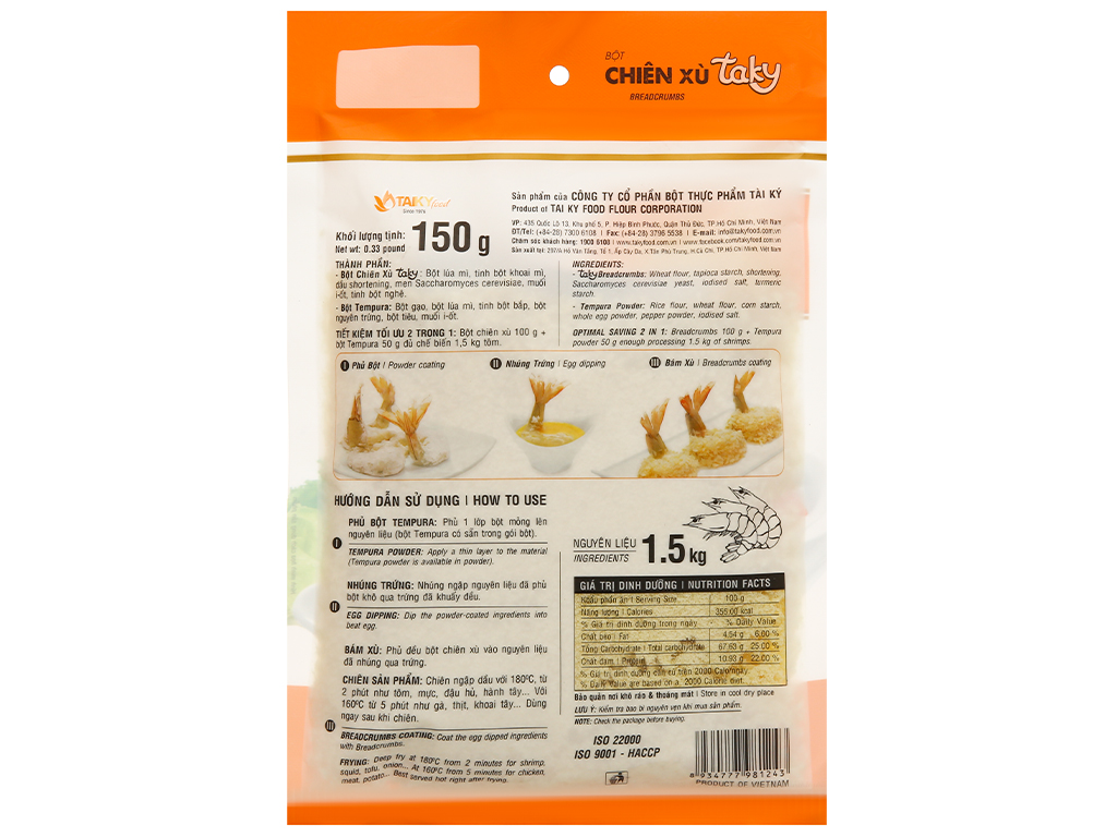 Bột chiên xù Tài Ký gói 150g