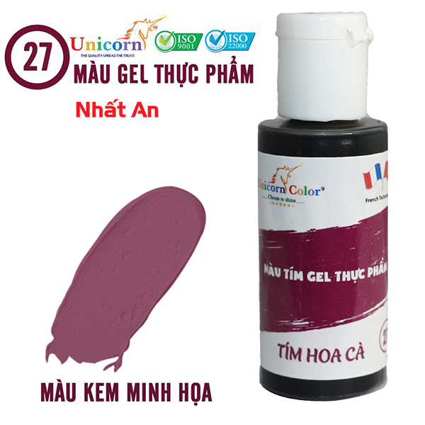 Màu gel thực phẩm tím hoa cà 28gr unicorn