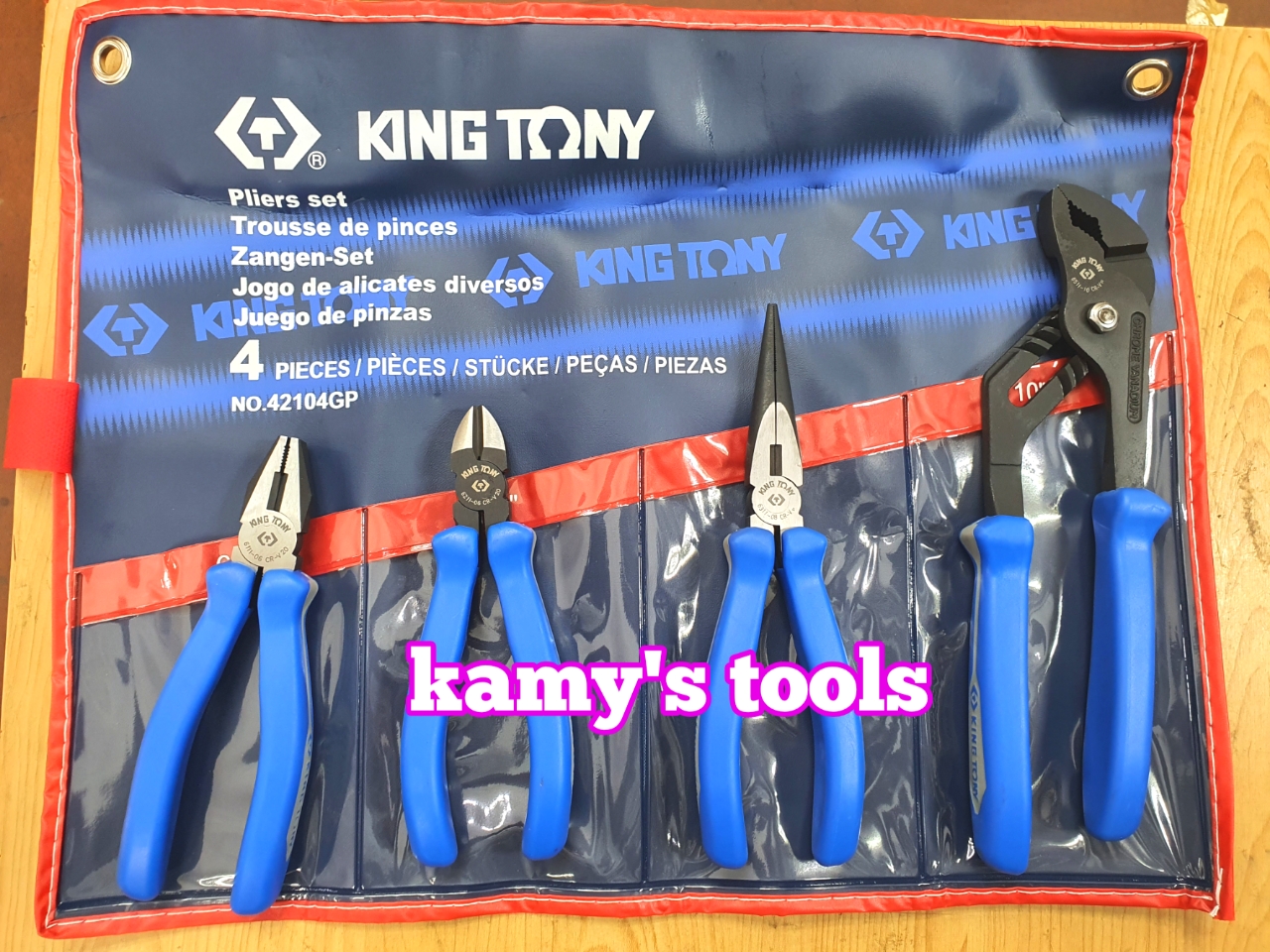 [HCM]Bộ kìm 4 cái Kingtony model 42104GP (Kìm cắt điện nhọn mỏ quạ)