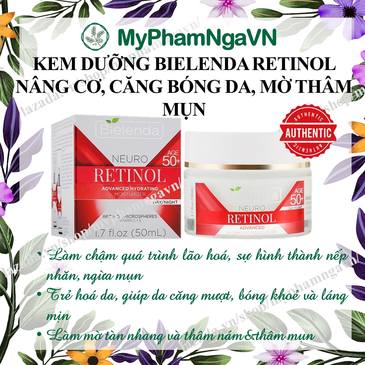 Kem dưỡng Bielenda Neuro Retinol Lifting Anti