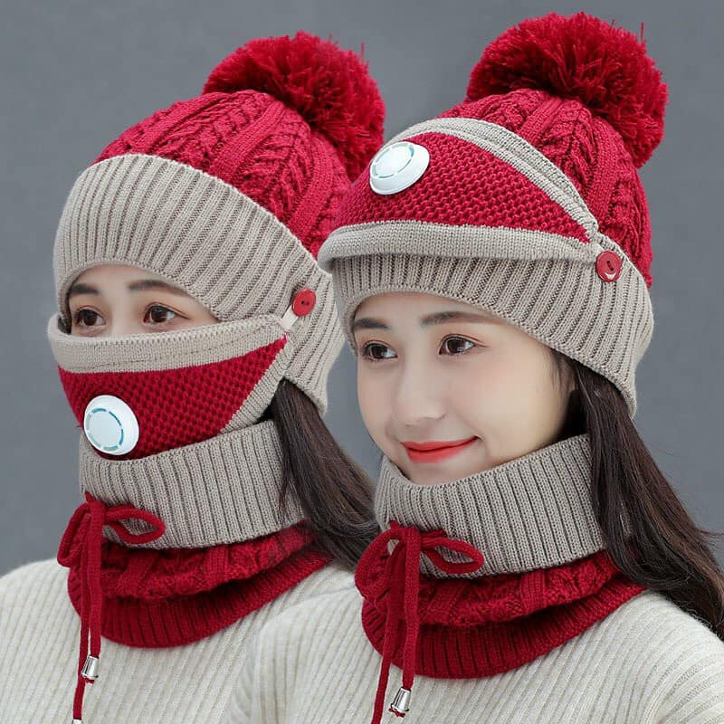 Set Khăn Len, Mũ Ấm Áp Dành Cho Nữ