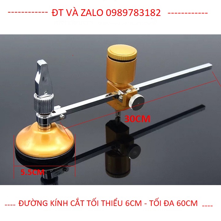 Dao cắt kính compa , đường kính cắt tối đa 60cm