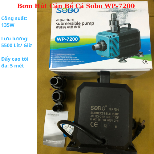 [Hoàn Tiền 10%][HCM] Máy Bơm SOBO WP 7200 dành cho hồ cá cảnh