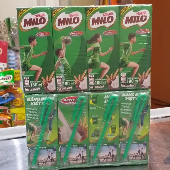 Lốc sữa Milo 180ml set 2 vỉ có đường