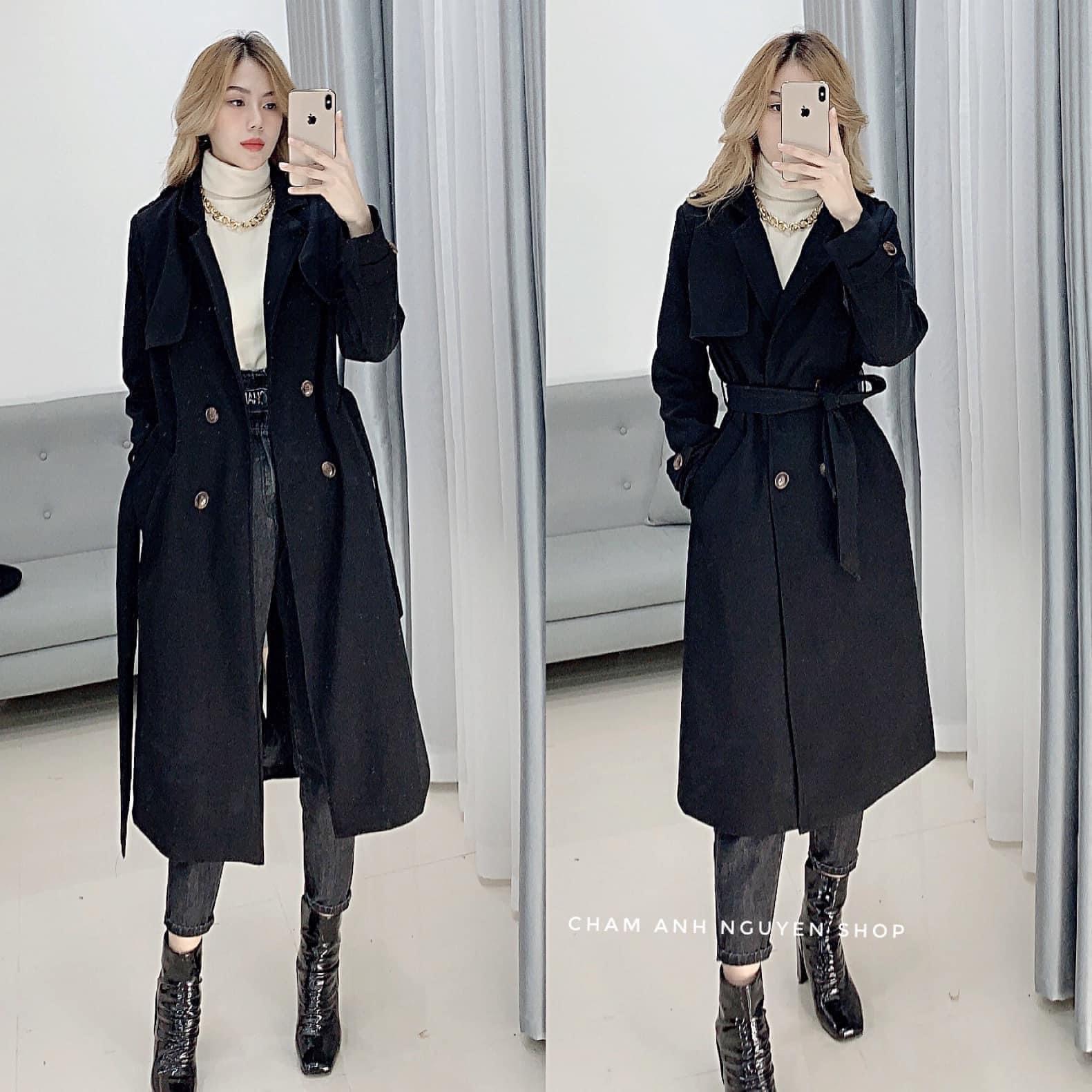 [25-27.4 Hoàn tiền 15%] ÁO KHOÁC DẠ DÁNG DÀI CỔ VÉC SIÊU SANG CHO CÁC CÔ NÀNG  THỜI THƯỢNG - RISE SHOP- LĐ