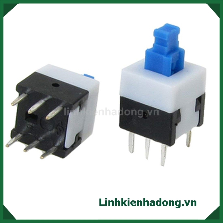 Nút Nhấn 6 Chân 8x8mm (màu xanh nước biển) Không chốt