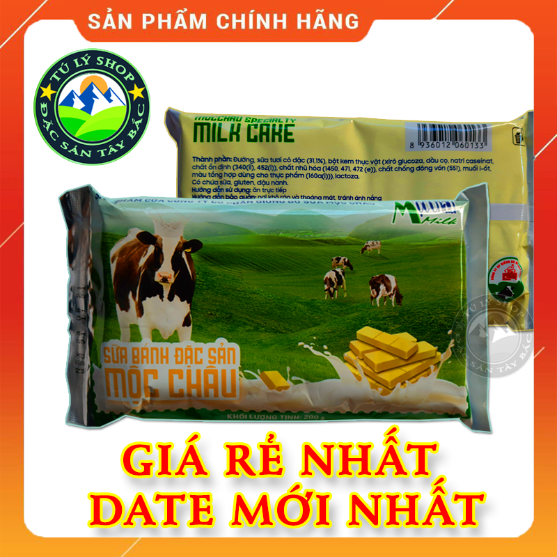 Bánh sữa Mộc Châu gói 200g (Hàng chính hãng công ty Sữa Mộc Châu Milk)