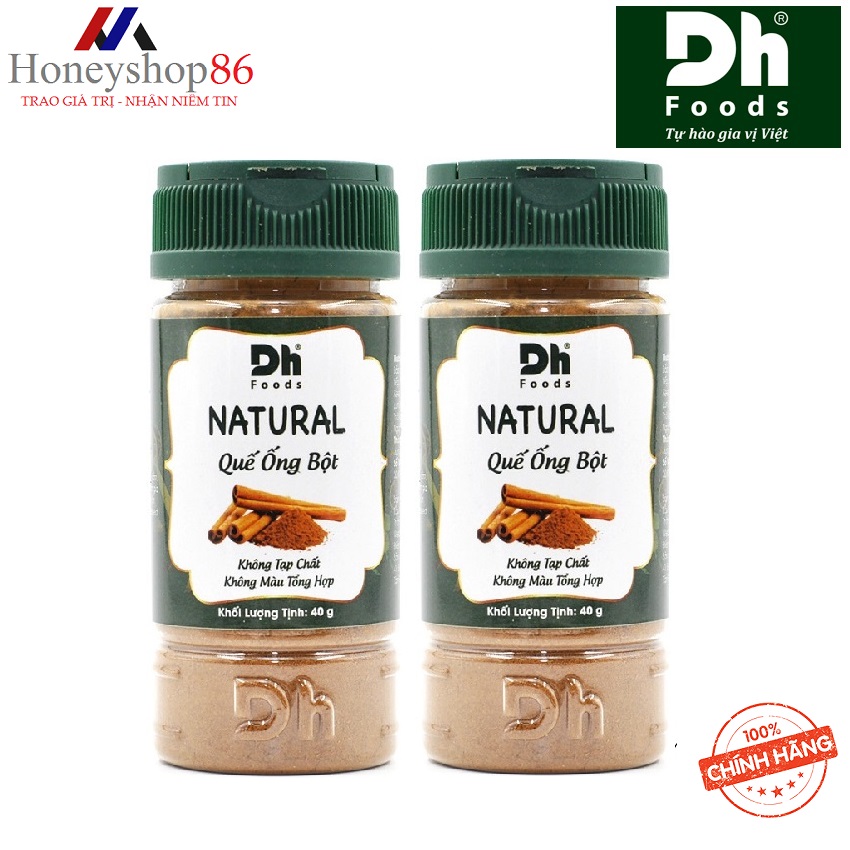 Combo2 hũ natural quế ống bột dh foods 40gr dhgvt62 honeyshop86